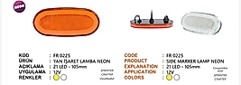 FR YAN İŞARET LAMBA NEON 21 LEDLİ SARI  ( SPRİNTER CRAFTER )