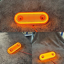YAN İZ LAMBASI NEON OVAL SARI 12/24 VOLT