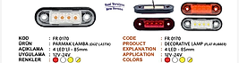 FRİSTOM TİP  PARMAK LAMBA 4 LEDLİ SARI 12-24V UYUMLU