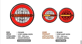 FR STOP LAMBA NEON 3 FONKSİYONLU SABİT SİNYALLİ 12-24V